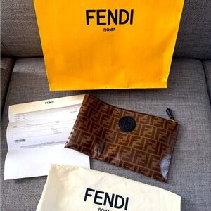 Fendi flat pouch bag